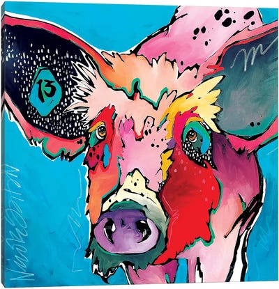 Babe Canvas Art Print - Pig Art