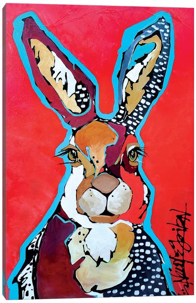 The Lucky One Canvas Art Print - Rabbit Art