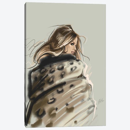 Layered In Leopard Canvas Print #NGB12} by Natalia Nagibina Canvas Art