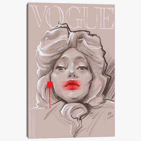 Red Vogue Canvas Print #NGB21} by Natalia Nagibina Art Print
