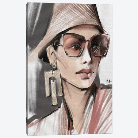 Sunglasses And Panama Hat Canvas Print #NGB28} by Natalia Nagibina Canvas Art Print