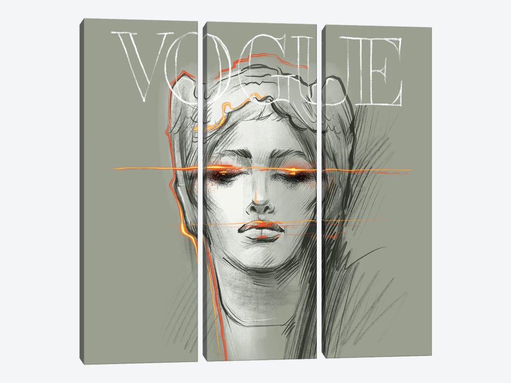 Electric Vogue by Natalia Nagibina 3-piece Canvas Artwork