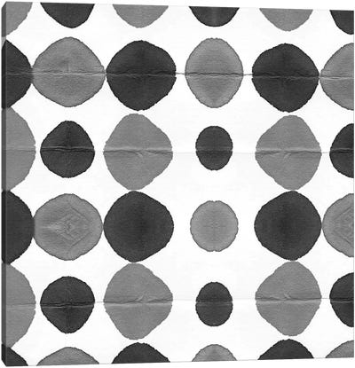 Watermark Black & White III Canvas Art Print - Black & White Patterns