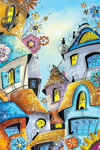 Amazing Cat City by Natalia Grinchenko canvas print