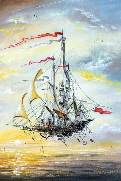 Flying City by Natalia Grinchenko art print