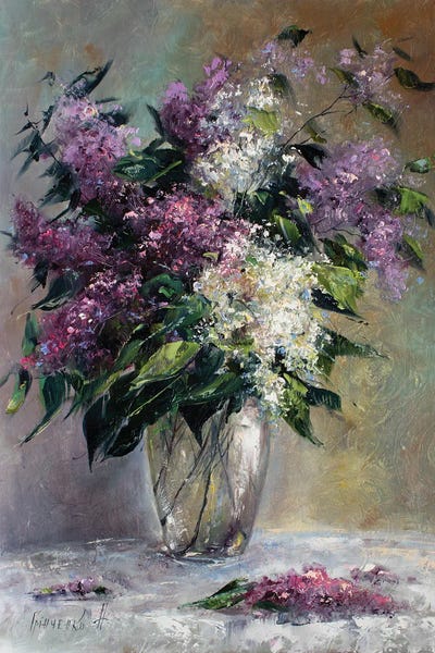 Lilacs: Bouquet Of Lilacs by Natalia Grinchenko