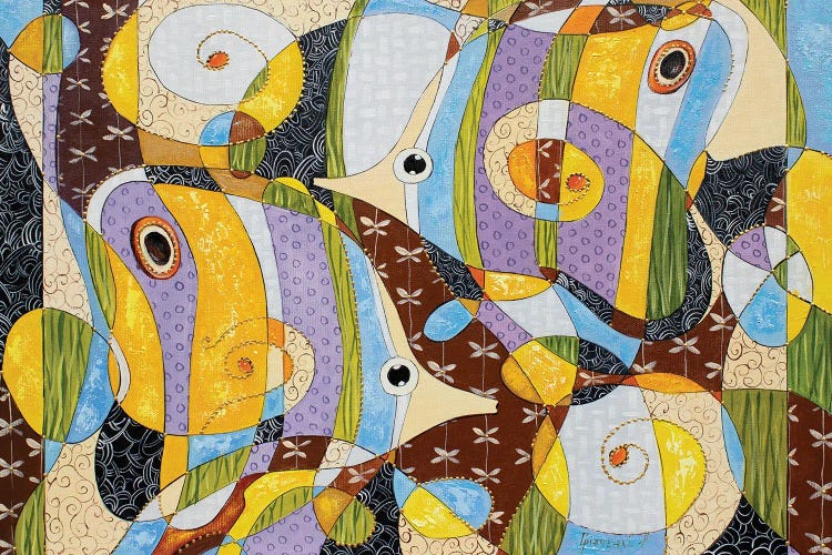 Exotic Fish In Green by Natalia Grinchenko wall art