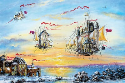 Flying Dutch City by Natalia Grinchenko art print