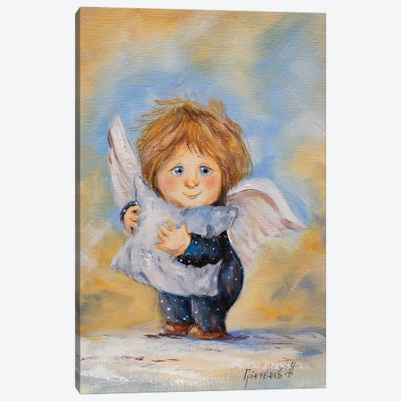 Guardian Angel Of Children's Dreams Canvas Print #NGR121} by Natalia Grinchenko Canvas Artwork