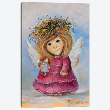 Guardian Angel Of Children's Wishes Canvas Print #NGR122} by Natalia Grinchenko Canvas Artwork