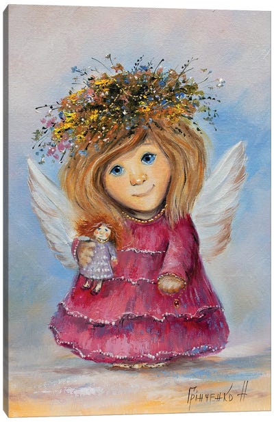 Guardian Angel Of Children's Wishes Canvas Art Print - Natalia Grinchenko