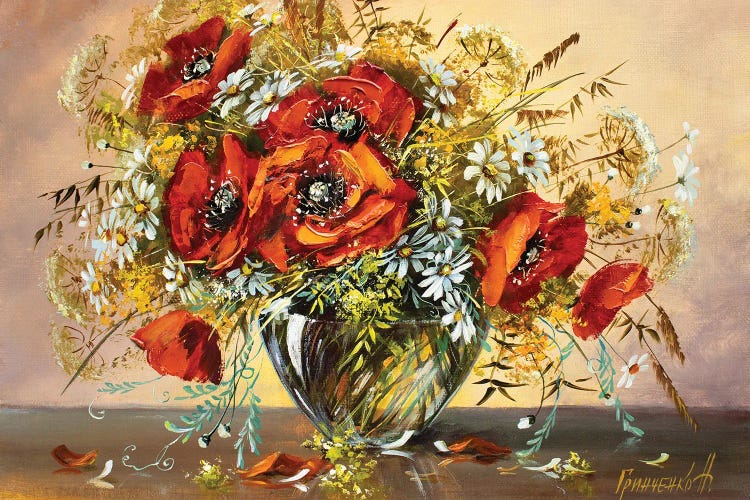 Poppies In A Summer Bouquet