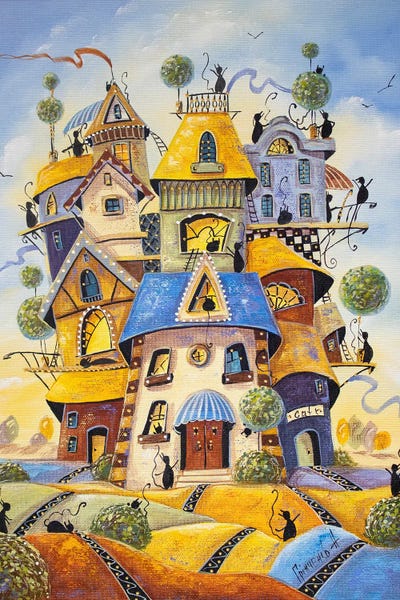 Spring Mood In The City Of Cats by Natalia Grinchenko art print