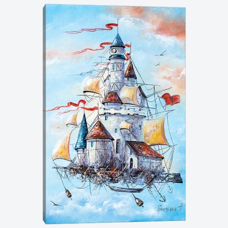Flying Fortress Canvas Print #NGR14} by Natalia Grinchenko Canvas Print