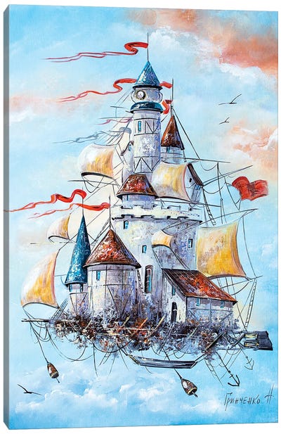 Flying Fortress Canvas Art Print - Natalia Grinchenko