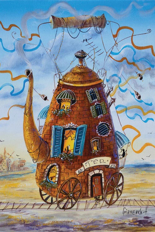 Cozy Teapot Rushes On The Railway