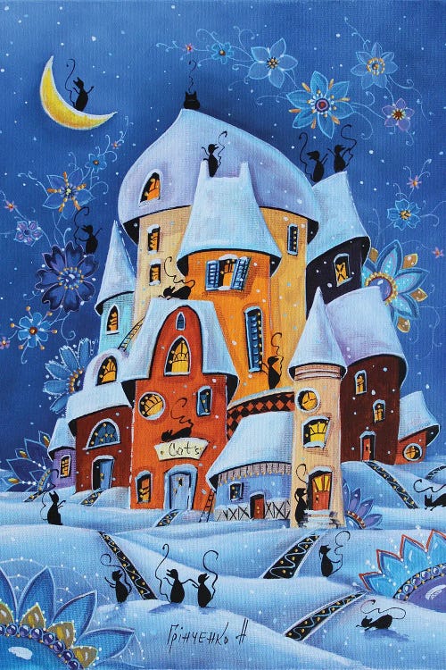 Starry Ornaments Of The Winter City Of Cats