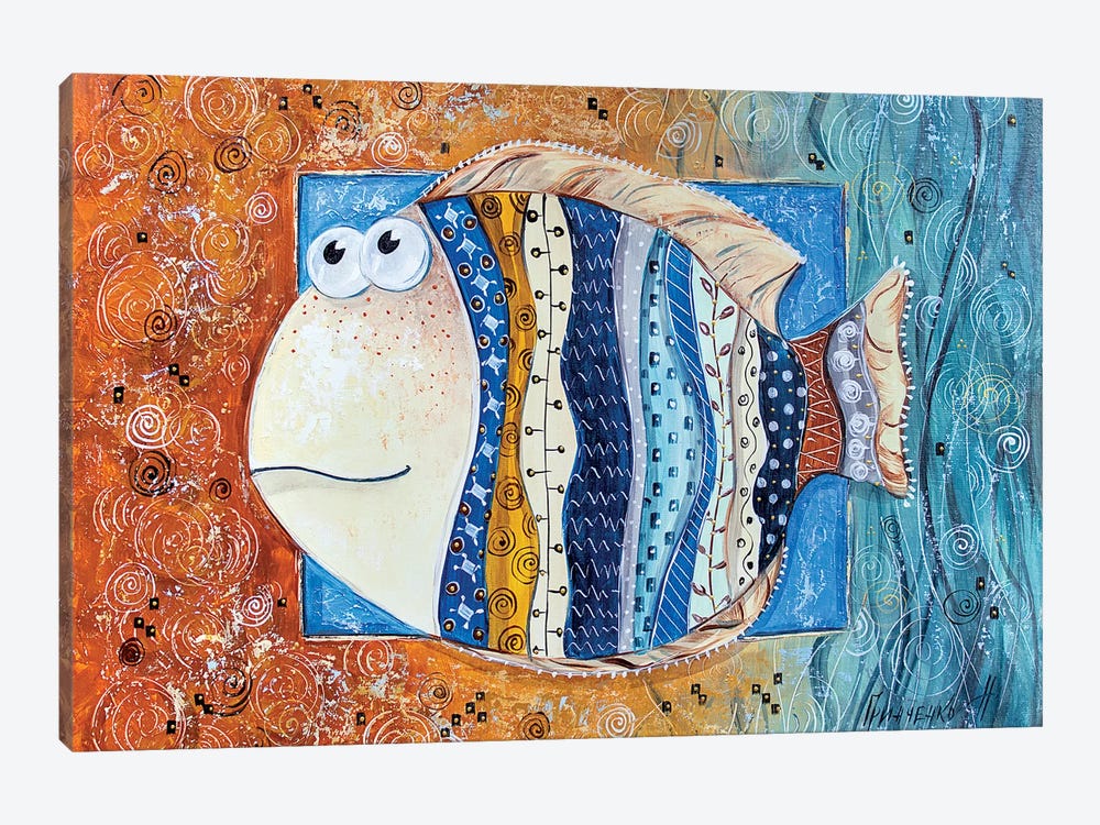 Good Luck Fish by Natalia Grinchenko 1-piece Canvas Art Print