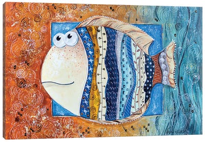 Good Luck Fish Canvas Art Print - Natalia Grinchenko