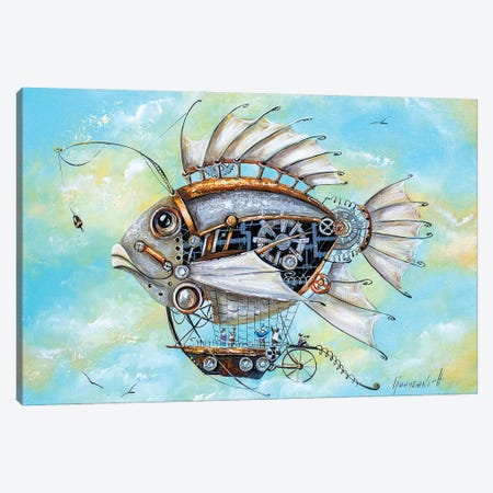 Mechanical Fish Travel Canvas Print #NGR25} by Natalia Grinchenko Canvas Art