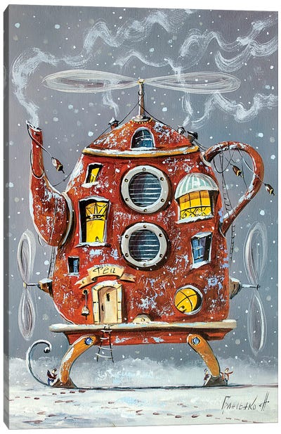 Warm Teapot-Home. Canvas Art Print