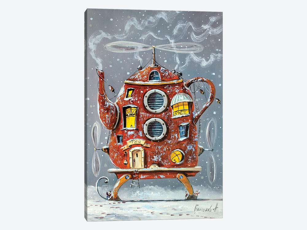Warm Teapot-Home. by Natalia Grinchenko 1-piece Canvas Artwork