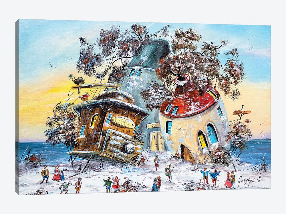 Winter Day At The Coffeemakers by Natalia Grinchenko 1-piece Art Print