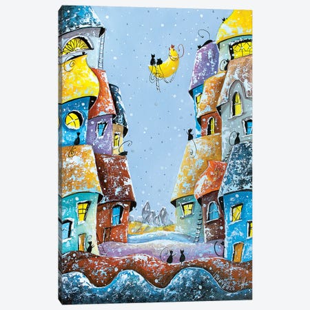 Winter Lullaby Of The Moon Canvas Print #NGR37} by Natalia Grinchenko Canvas Print