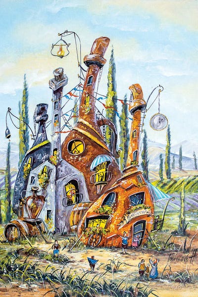 Сity Of Winemakers by Natalia Grinchenko art print