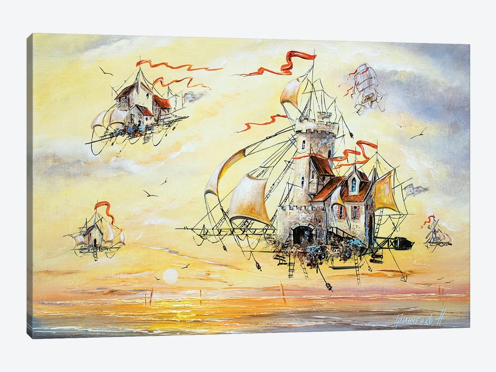 Amazing Flying Dutchmen by Natalia Grinchenko 1-piece Art Print
