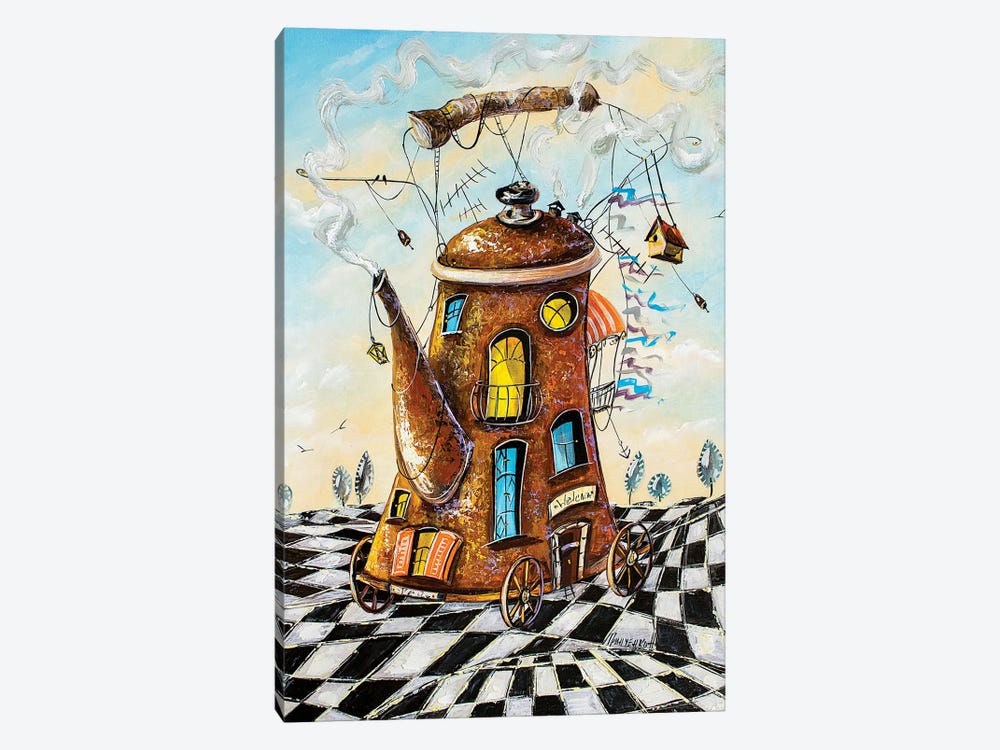 Tea House Traveler by Natalia Grinchenko 1-piece Canvas Print