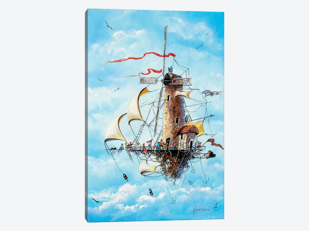 Windmill And Its Inhabitants by Natalia Grinchenko 1-piece Canvas Wall Art