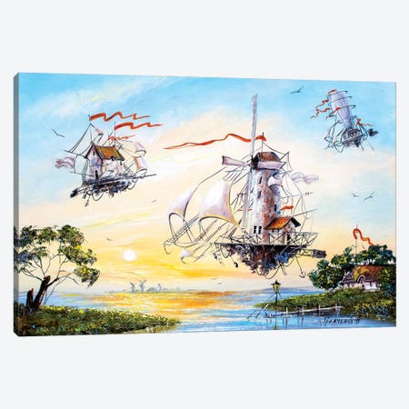 Flying Dutchmen returning home Canvas Print #NGR59} by Natalia Grinchenko Canvas Art