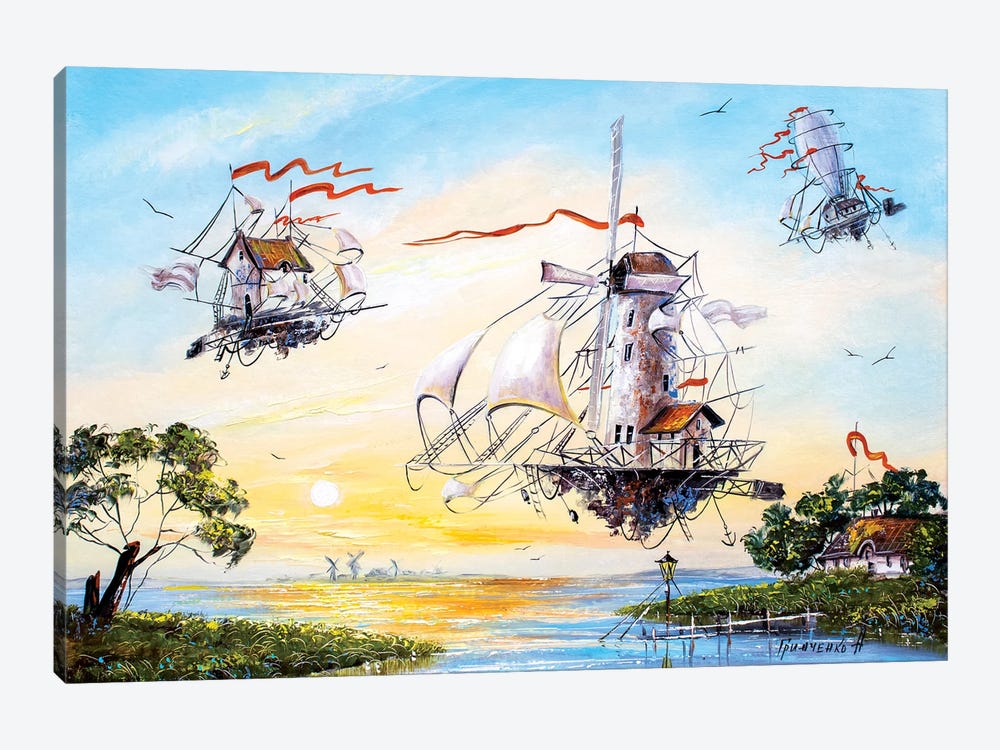 Flying Dutchmen returning home by Natalia Grinchenko 1-piece Canvas Print