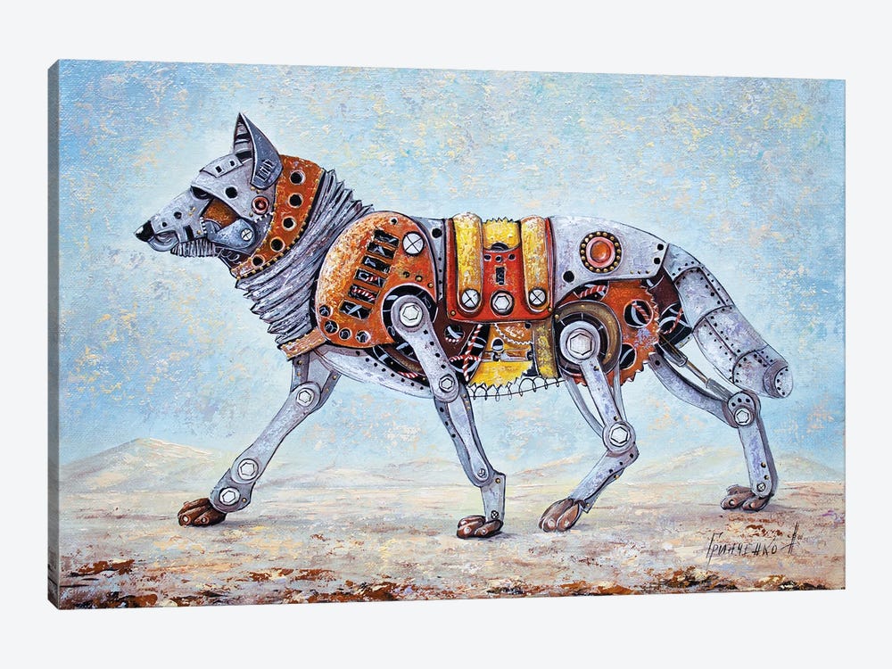 Mechanical Wolf by Natalia Grinchenko 1-piece Art Print