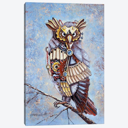 Mechanical Owl Canvas Print #NGR65} by Natalia Grinchenko Canvas Art