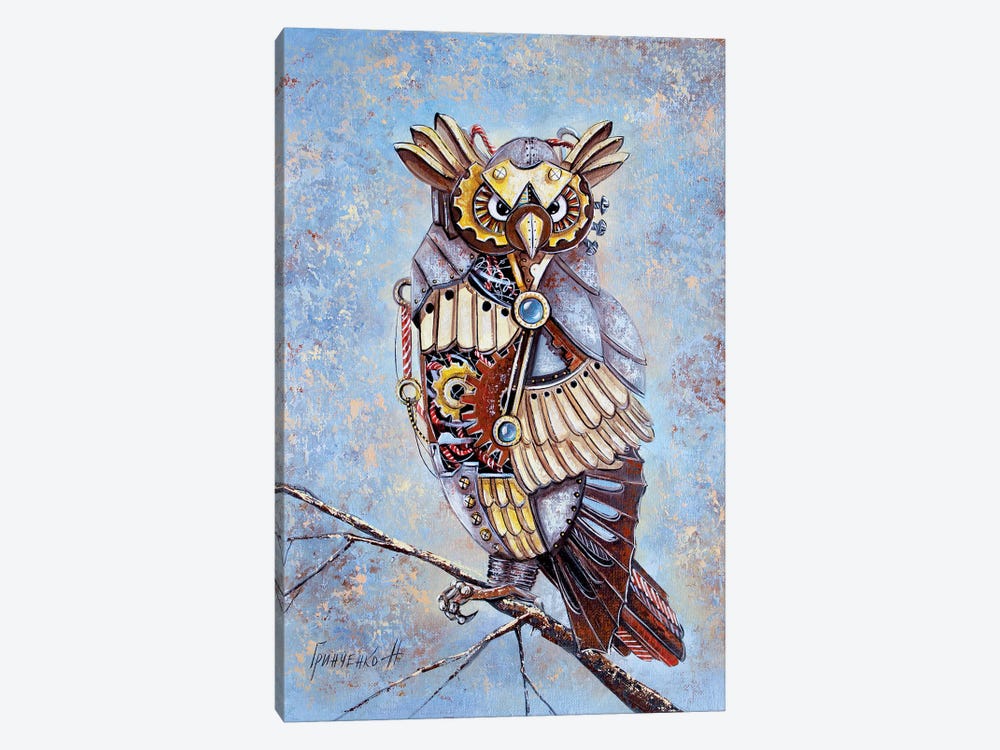 Mechanical Owl by Natalia Grinchenko 1-piece Canvas Art