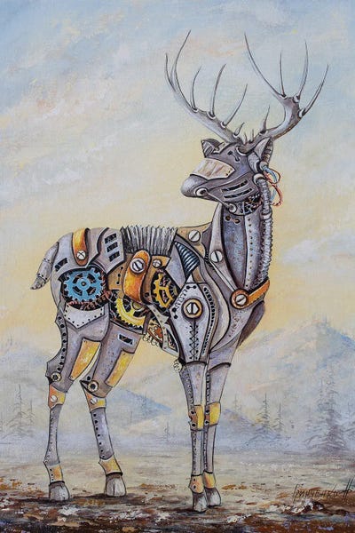 Whimsical Steampunk: Steampunk Deer by Natalia Grinchenko