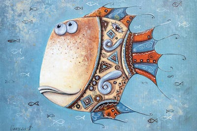 Fish-Mascot by Natalia Grinchenko canvas print
