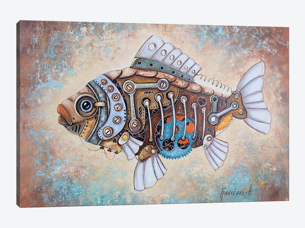 Steampunk Fish by Natalia Grinchenko 1-piece Canvas Art