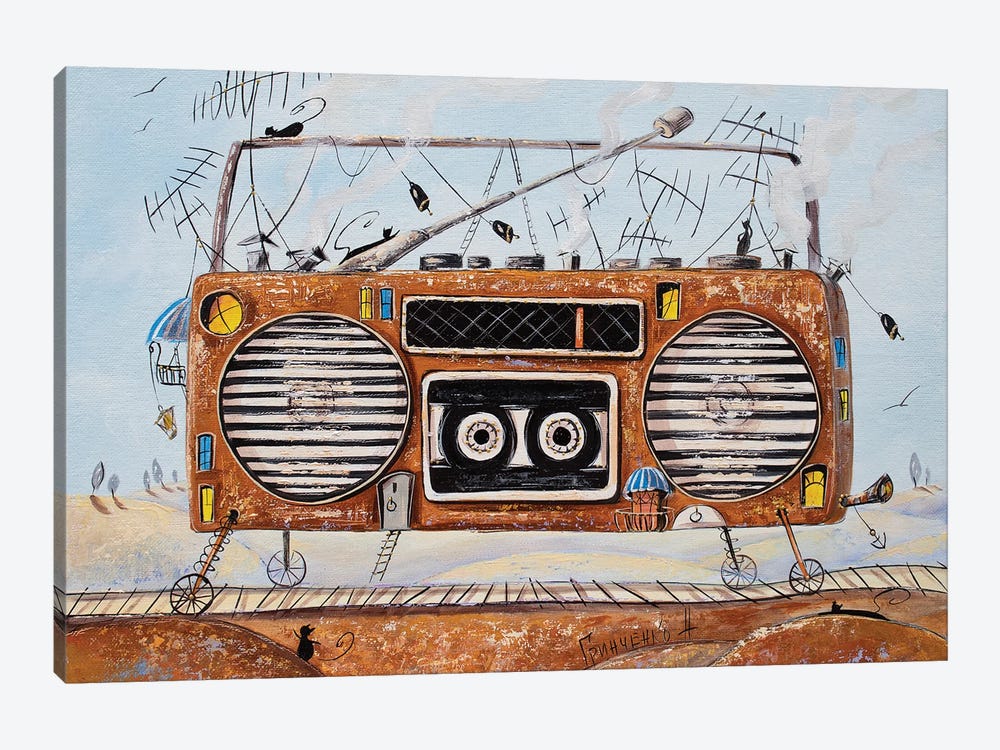 Traveler Tape Recorder by Natalia Grinchenko 1-piece Art Print