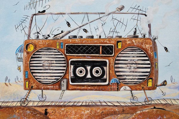 Black Cats: Traveler Tape Recorder by Natalia Grinchenko