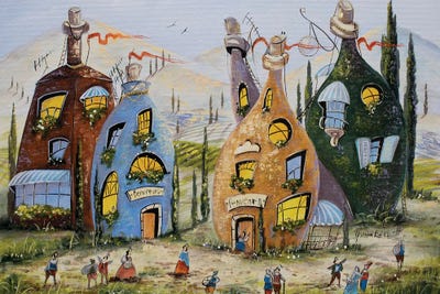 Visiting Winemakers by Natalia Grinchenko art print