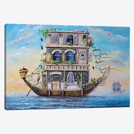 Travel To Venice Canvas Print #NGR86} by Natalia Grinchenko Canvas Artwork