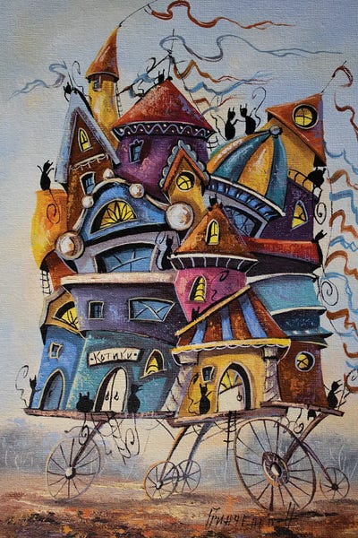 Black Cats: Colorful Holiday In The City Of Cats by Natalia Grinchenko