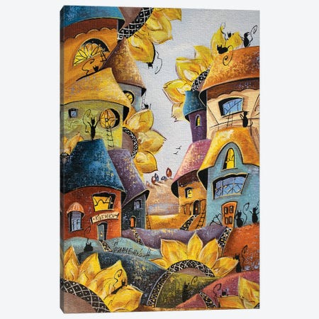 Golden Sunflower Day Canvas Print #NGR94} by Natalia Grinchenko Canvas Print