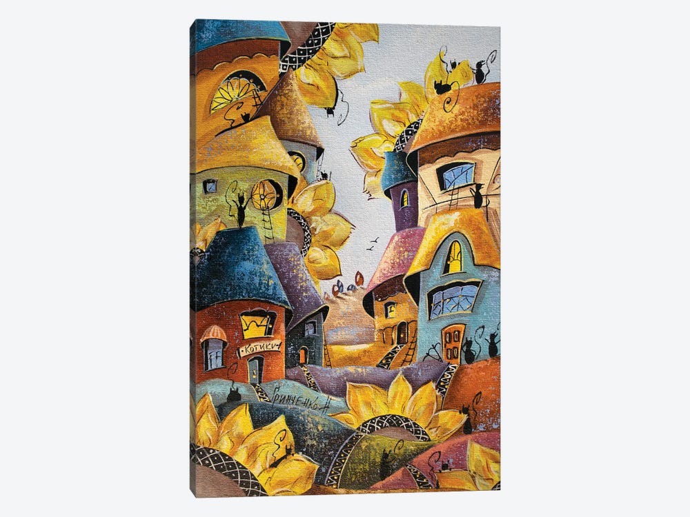 Golden Sunflower Day by Natalia Grinchenko 1-piece Canvas Wall Art