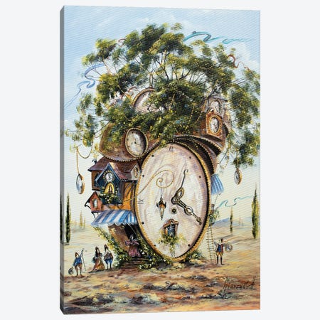 A Strange House Of Time Keepers Canvas Print #NGR99} by Natalia Grinchenko Canvas Wall Art
