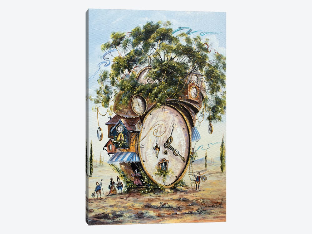 A Strange House Of Time Keepers by Natalia Grinchenko 1-piece Canvas Print