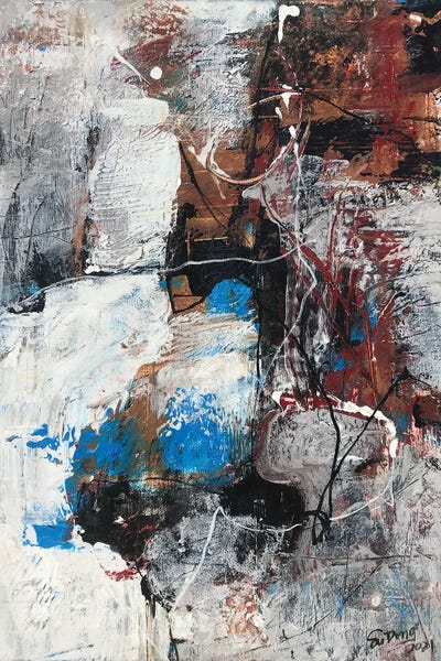 Crimson Storm I by Dong Su framed wall art